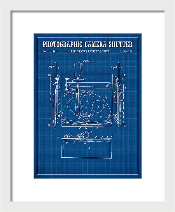 Photographic Camera Shutter Blueprint Patent Us464260