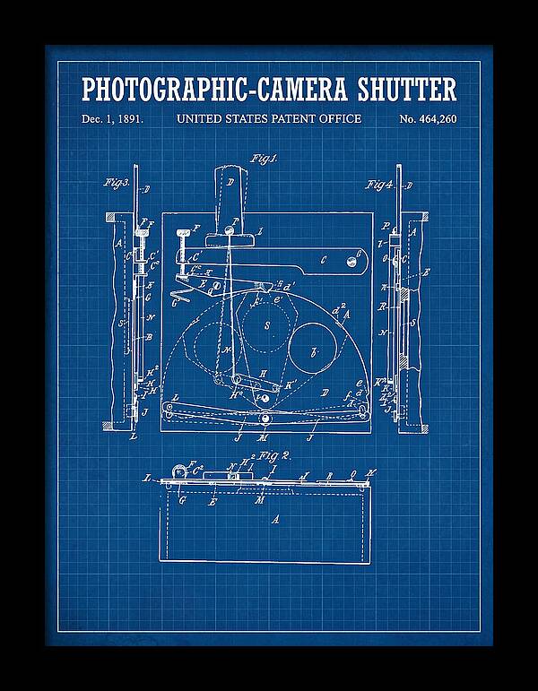 Photographic Camera Shutter Blueprint Patent Us464260