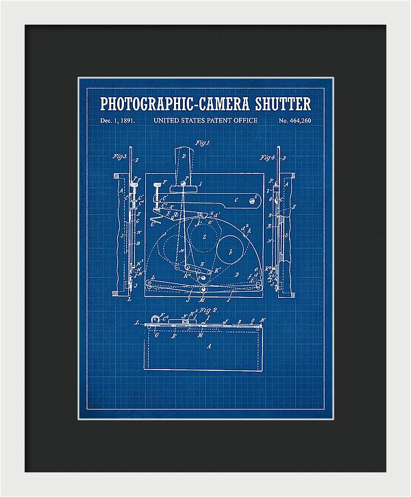 Photographic Camera Shutter Blueprint Patent Us464260