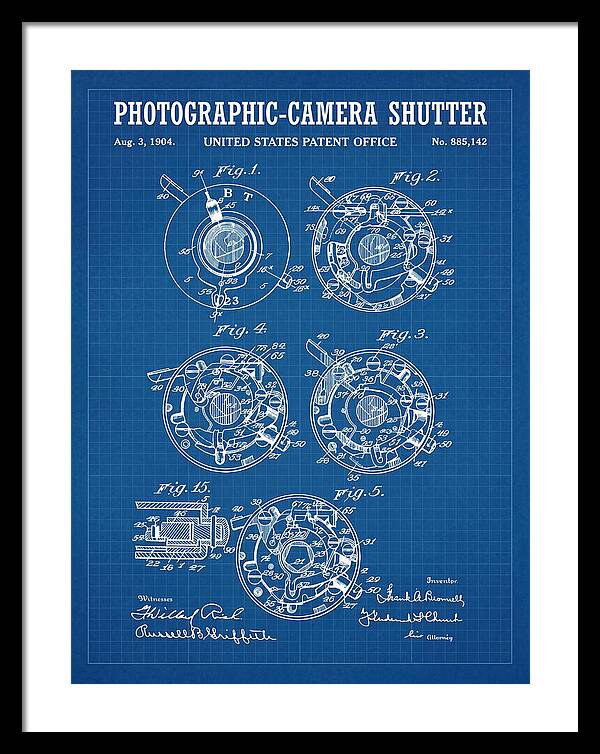 Photographic Camera Shutter Blueprint Patent Us885142a