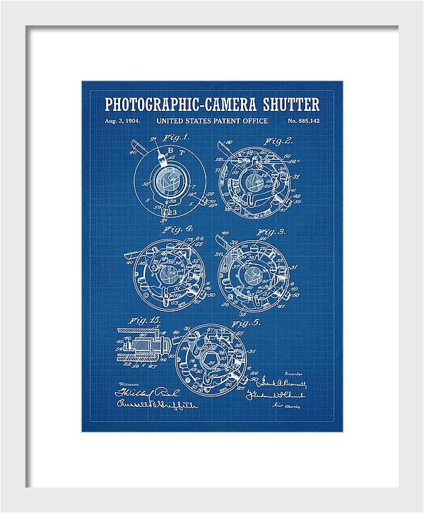 Photographic Camera Shutter Blueprint Patent Us885142a