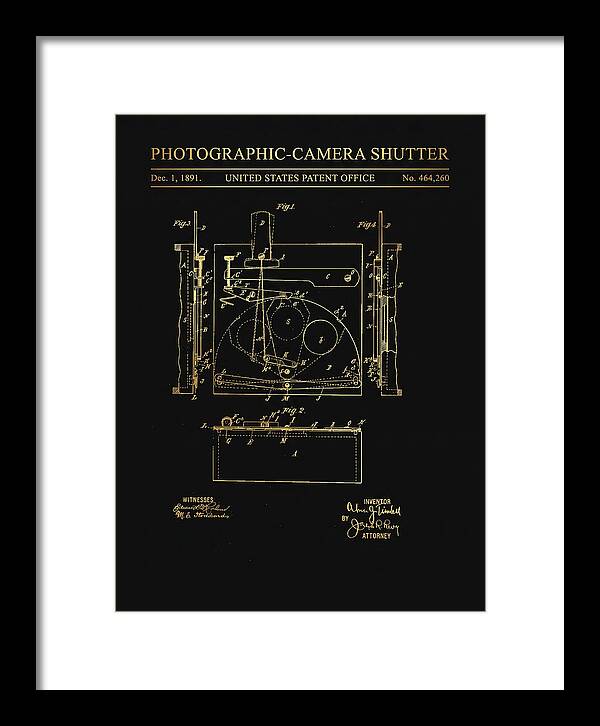 Photographic Camera Shutter Gold Patent Us464260