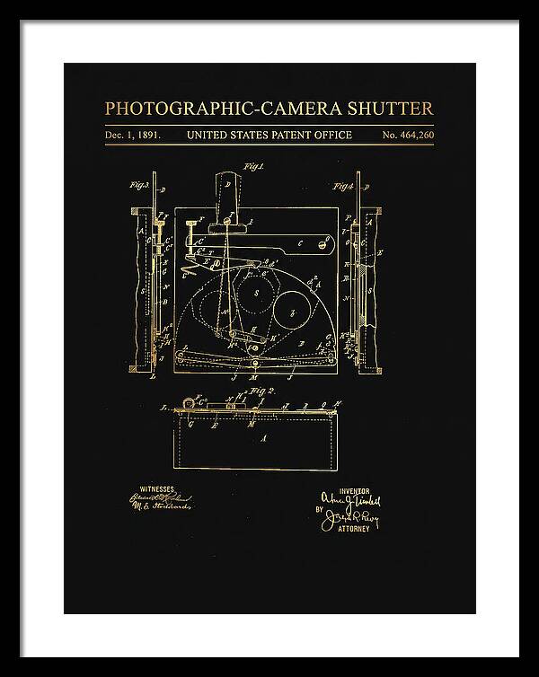 Photographic Camera Shutter Gold Patent Us464260