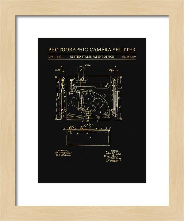 Photographic Camera Shutter Gold Patent Us464260
