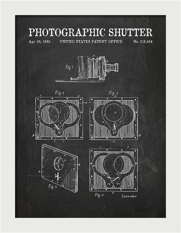 Photographic Shutter Chalkboard Patent Us316564a