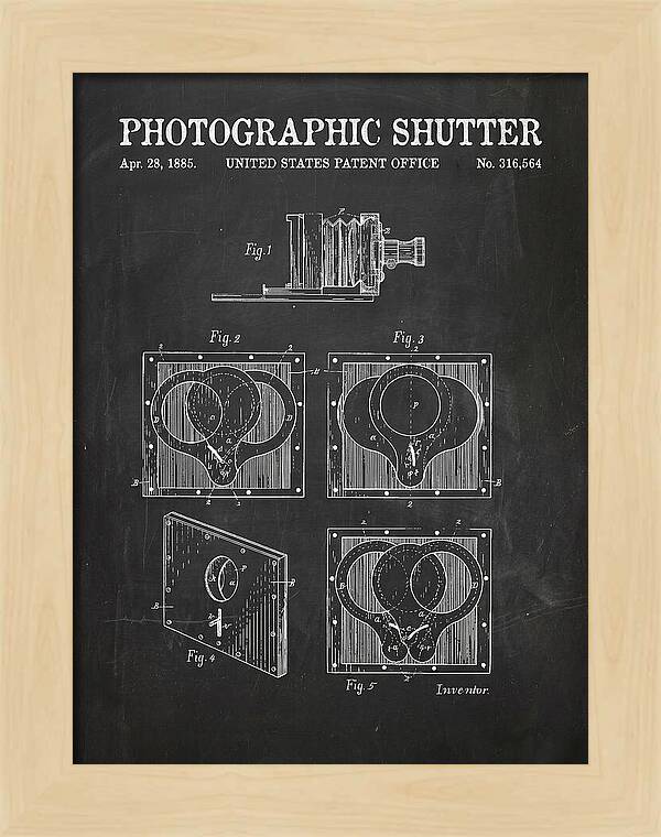 Photographic Shutter Chalkboard Patent Us316564a