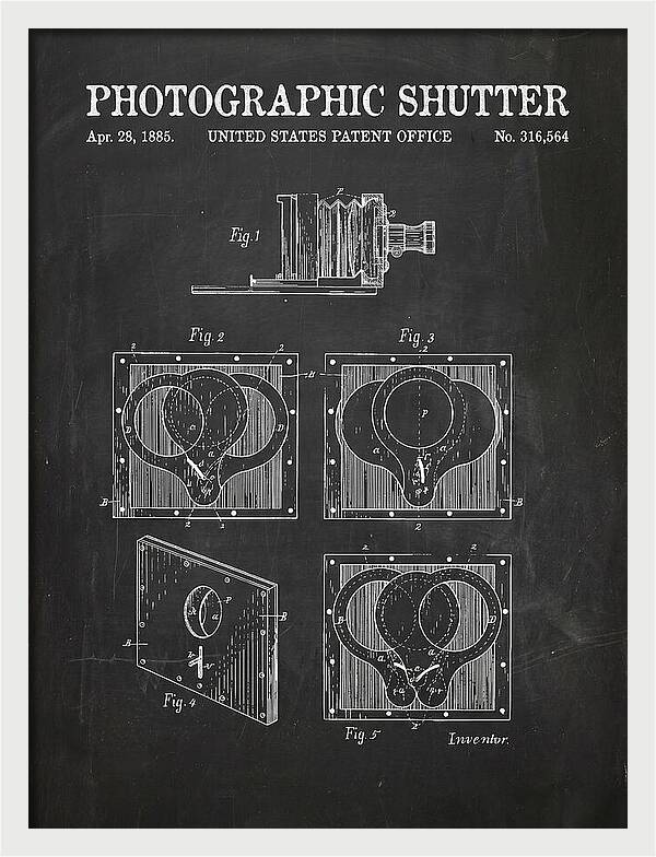Photographic Shutter Chalkboard Patent Us316564a