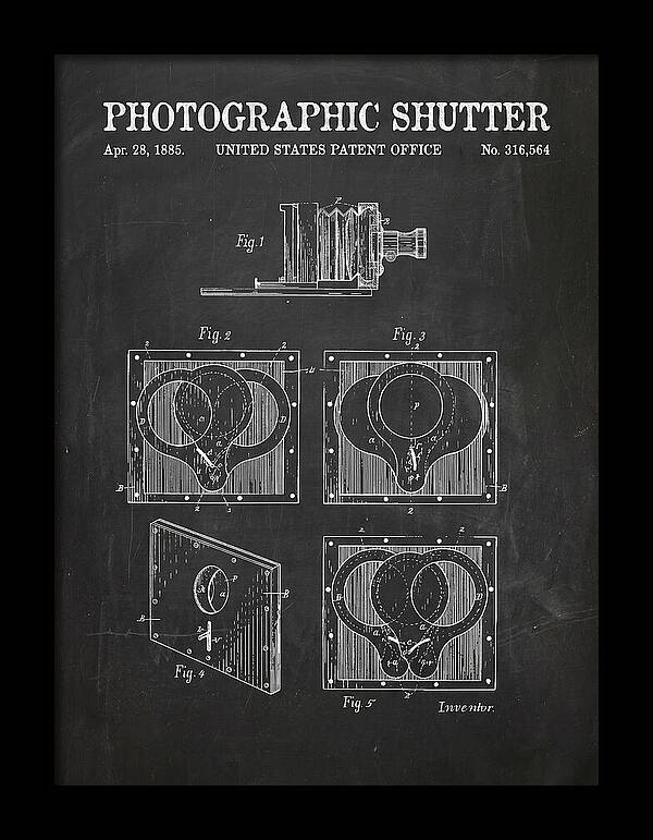 Photographic Shutter Chalkboard Patent Us316564a