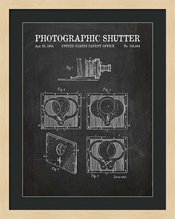 Photographic Shutter Chalkboard Patent Us316564a