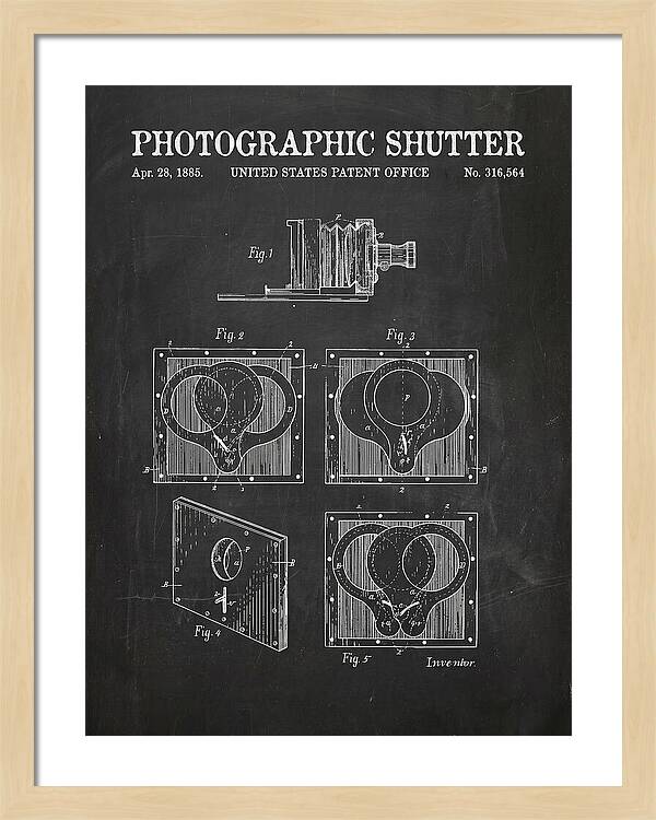 Photographic Shutter Chalkboard Patent Us316564a