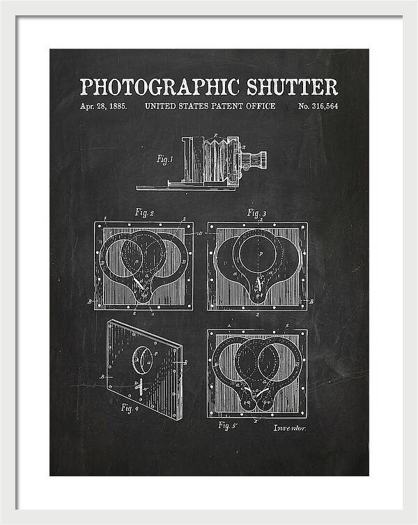 Photographic Shutter Chalkboard Patent Us316564a
