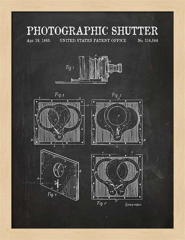 Photographic Shutter Chalkboard Patent Us316564a