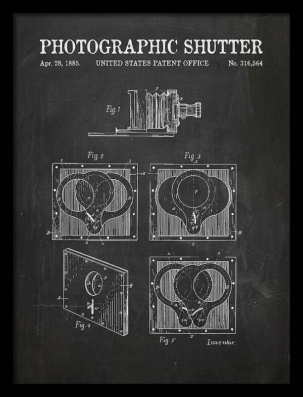 Photographic Shutter Chalkboard Patent Us316564a