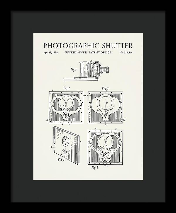 Photographic Shutter Minimalist Patent Us316564a