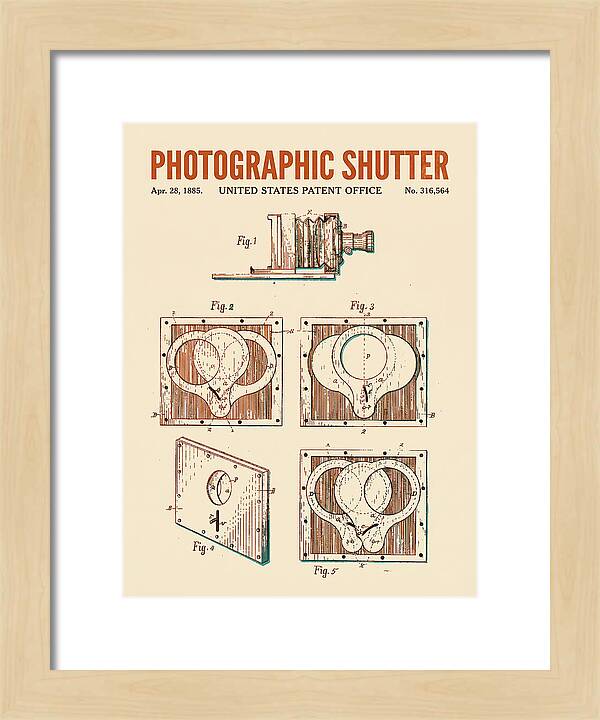 Photographic Shutter Retro Patent Us316564a