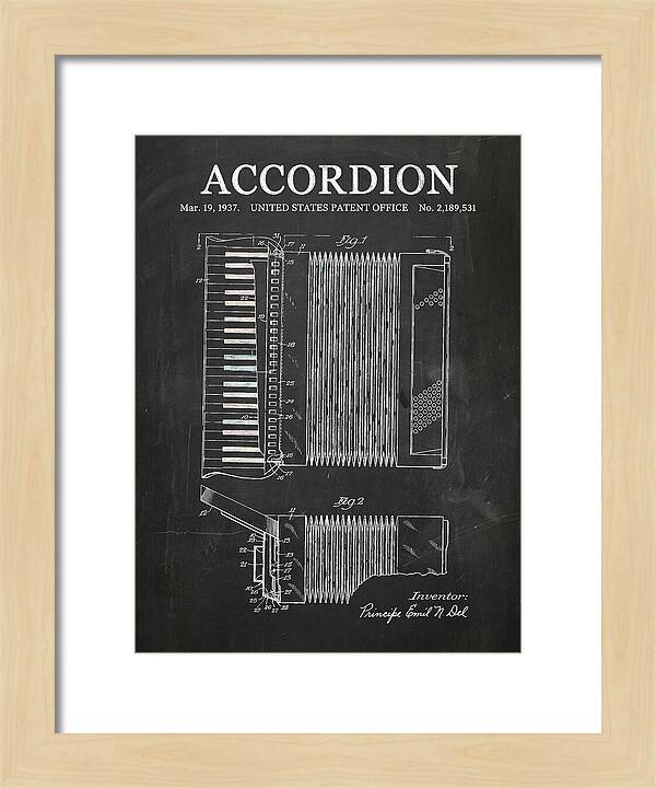 Piano Accordion Chalkboard Patent Us2189531a