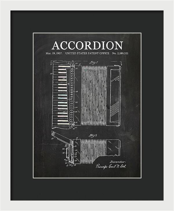 Piano Accordion Chalkboard Patent Us2189531a