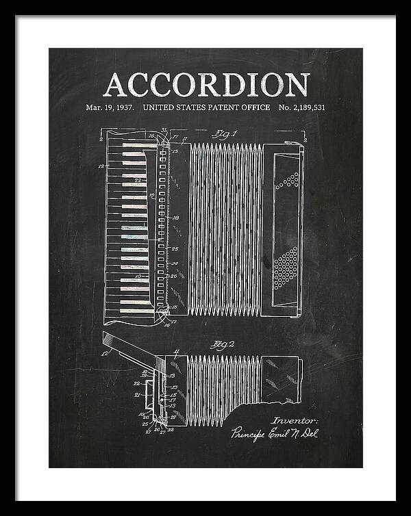 Piano Accordion Chalkboard Patent Us2189531a