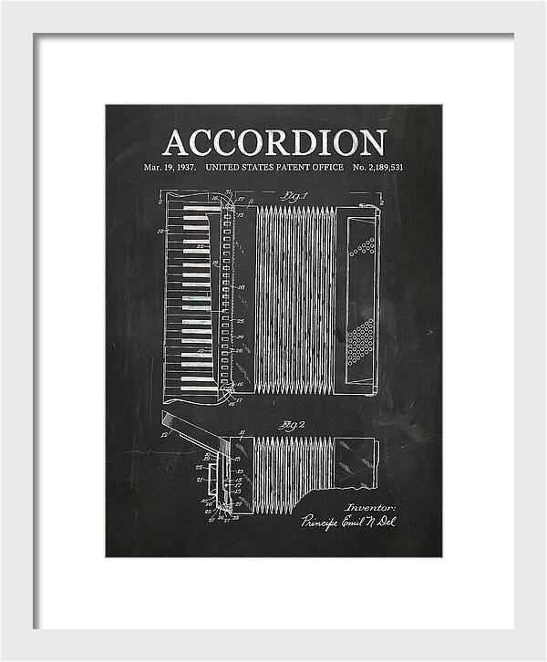 Piano Accordion Chalkboard Patent Us2189531a