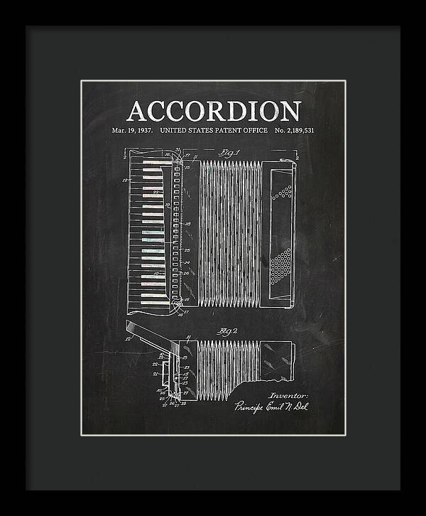 Piano Accordion Chalkboard Patent Us2189531a