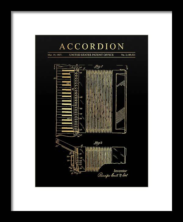 Piano Accordion Gold Patent Us2189531a