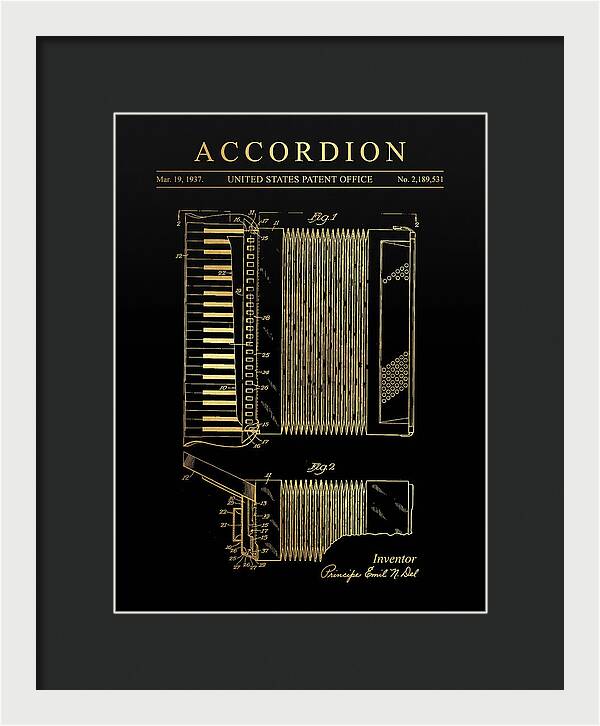 Piano Accordion Gold Patent Us2189531a
