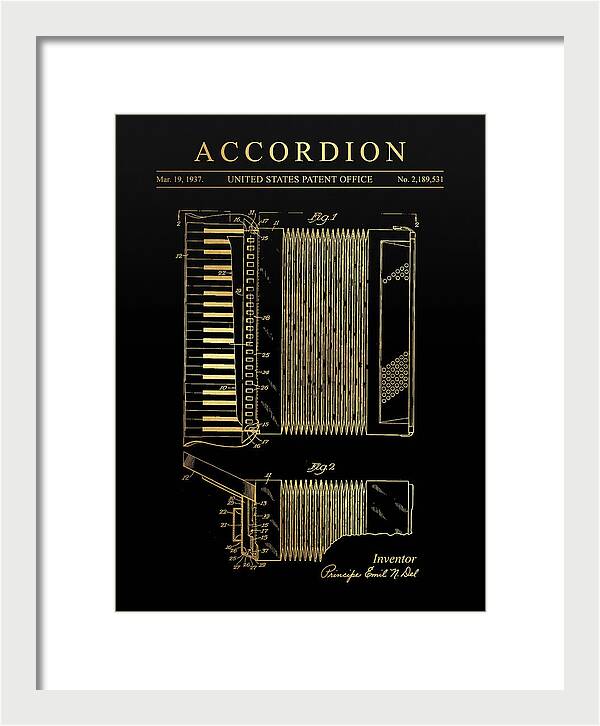 Piano Accordion Gold Patent Us2189531a