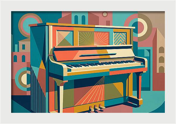 Piano In Vibrant Geometry