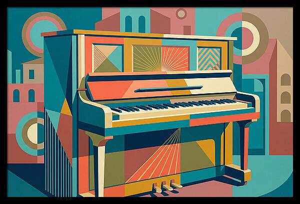 Piano In Vibrant Geometry