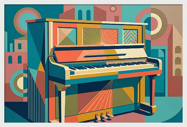 Piano In Vibrant Geometry