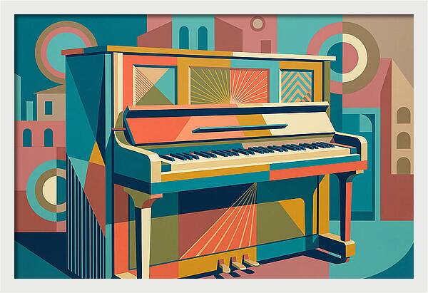Piano In Vibrant Geometry