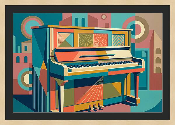 Piano In Vibrant Geometry