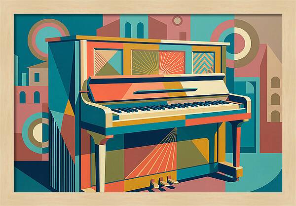 Piano In Vibrant Geometry