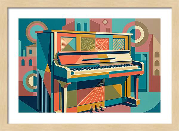 Piano In Vibrant Geometry