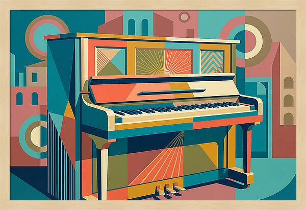 Piano In Vibrant Geometry