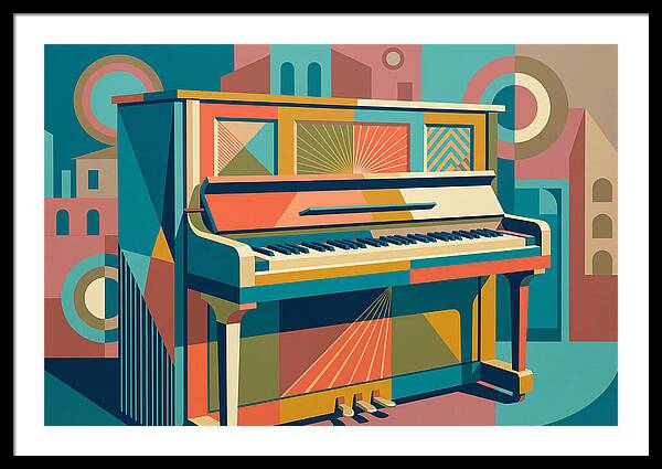 Piano In Vibrant Geometry