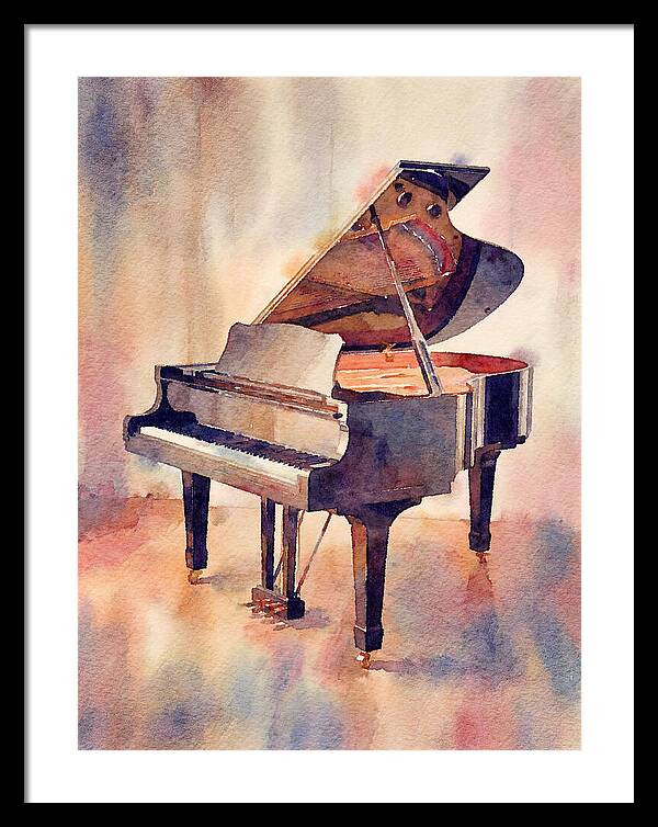 Piano In Watercolor Elegance