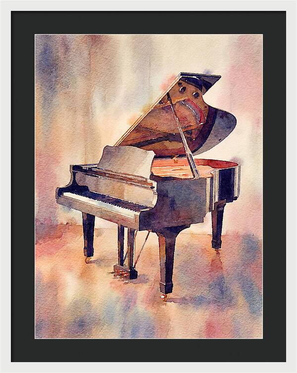 Piano In Watercolor Elegance