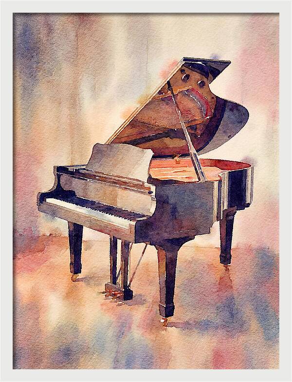 Piano In Watercolor Elegance