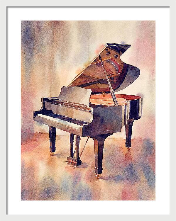 Piano In Watercolor Elegance