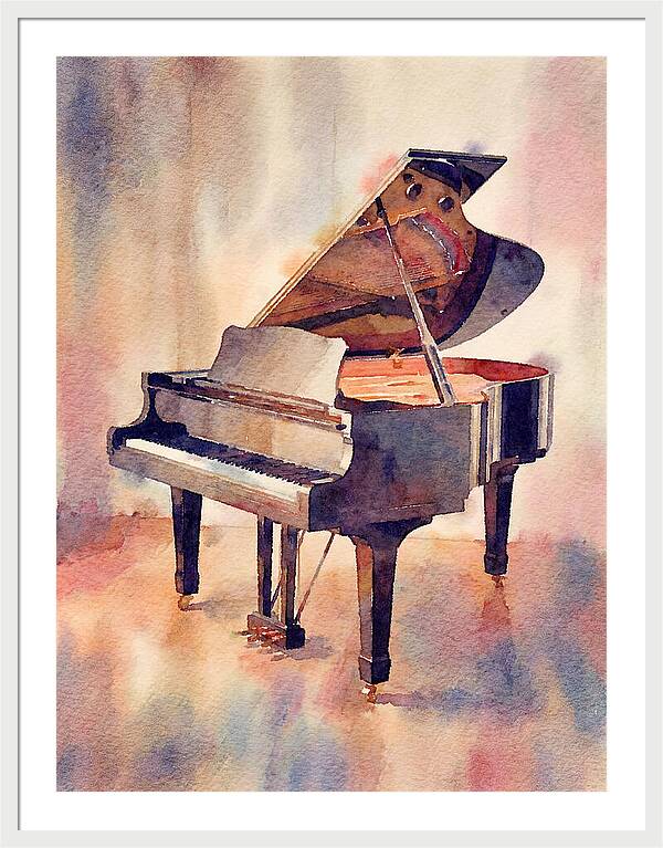 Piano In Watercolor Elegance