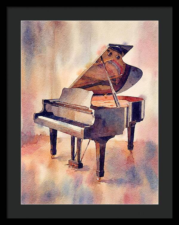 Piano In Watercolor Elegance
