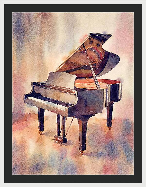 Piano In Watercolor Elegance