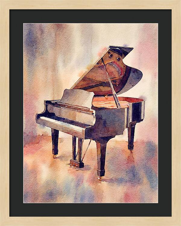 Piano In Watercolor Elegance