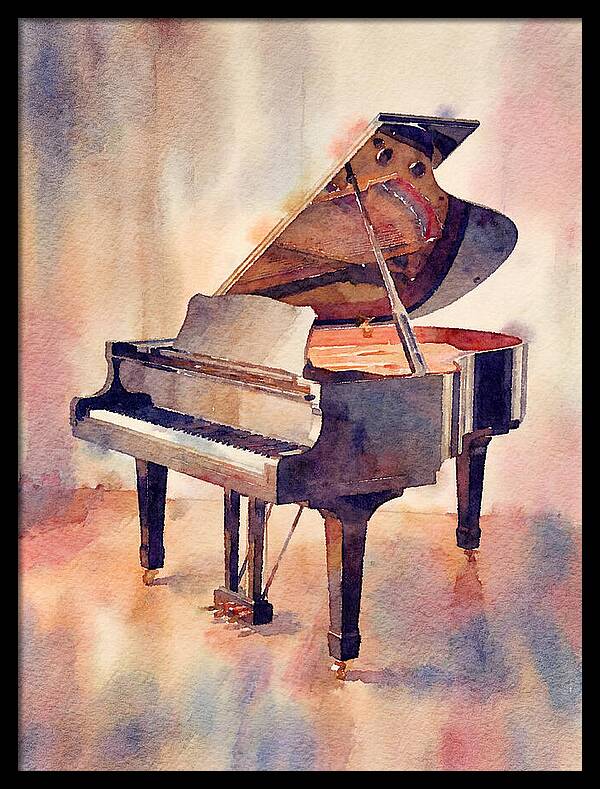 Piano In Watercolor Elegance