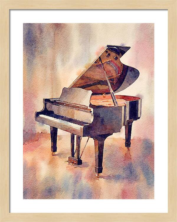 Piano In Watercolor Elegance