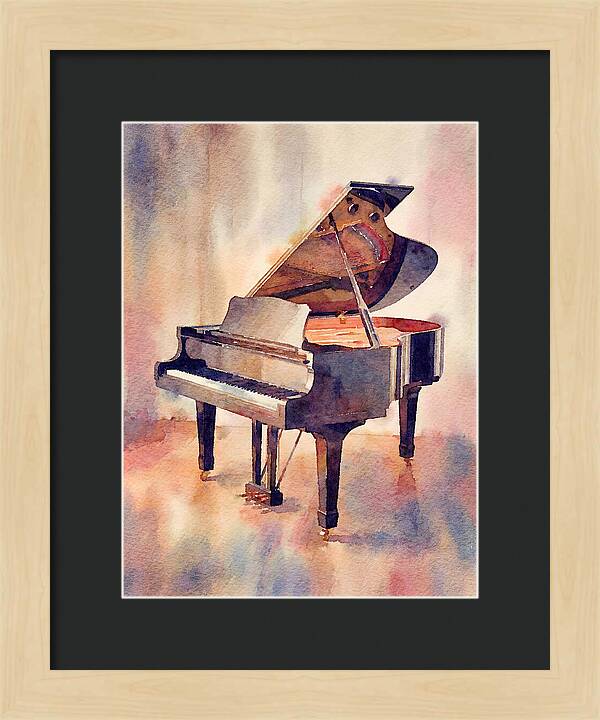 Piano In Watercolor Elegance