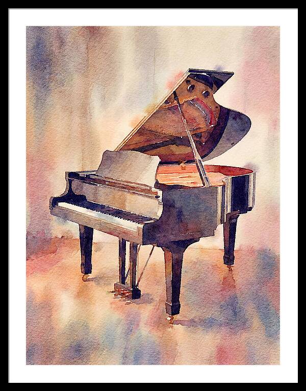 Piano In Watercolor Elegance