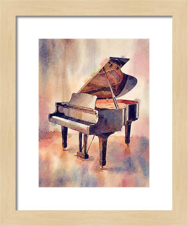 Piano In Watercolor Elegance