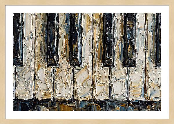 Piano Keys In Palette Knife Style